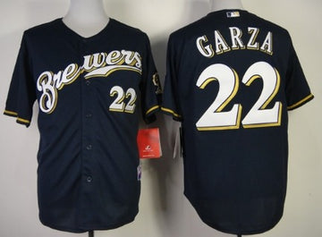 Matt Garza Milwaukee Brewers navy jersey