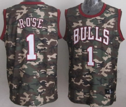 Derrick Rose Chicago Bulls camo Fashion jersey