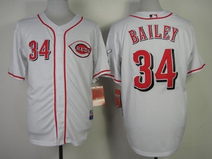 Homer Bailey Cincinnati Reds white jersey