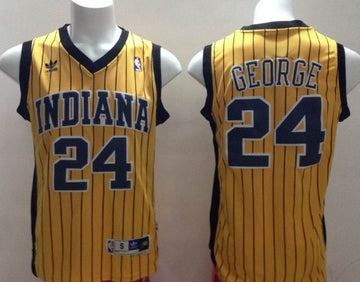 Paul George Indiana Pacers yellow Throwback jersey