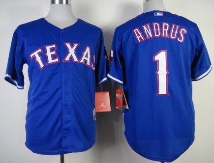 Elvis Andrus Texas Rangers blue jersey