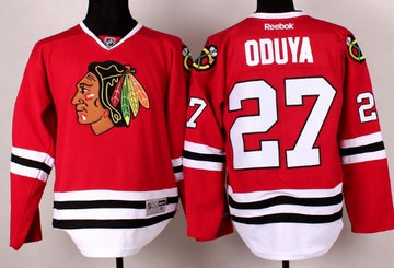 Johnny Oduya Chicago Blackhawks red jersey