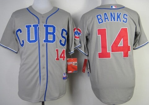 Ernie Banks Chicago Cubs gray jersey