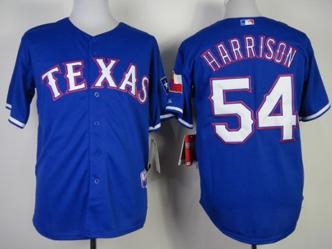 Matt Harrison Texas Rangers blue jersey