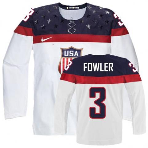 Cam Fowler Team USA Hockey white jersey