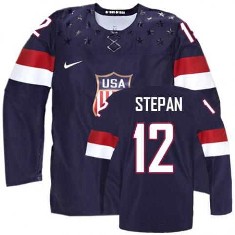 Derek Stepan Team USA Hockey navy jersey