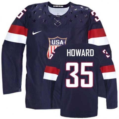 Jimmy Howard Team USA Hockey navy jersey