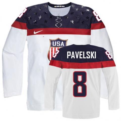 Joe Pavelski Team USA Hockey white jersey