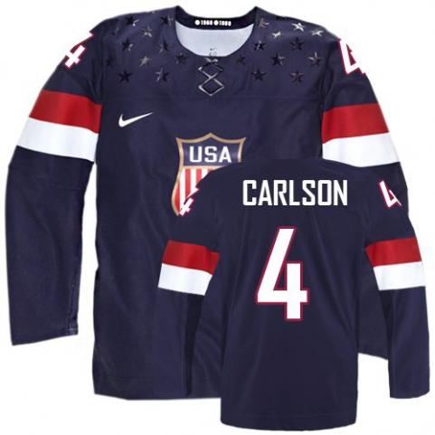 John Carlson Team USA Hockey navy jersey