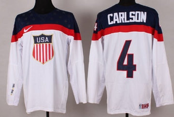 John Carlson Team USA Hockey white jersey