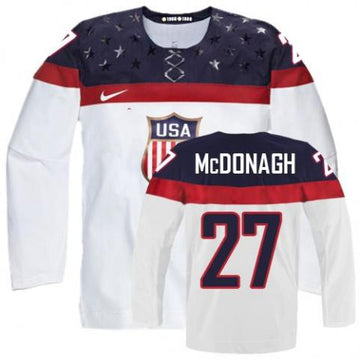 Ryan McDonagh Team USA Hockey white jersey