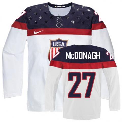 Ryan McDonagh Team USA Hockey white jersey