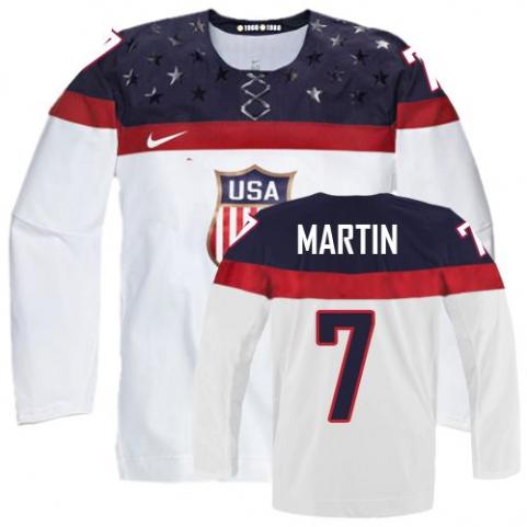 Paul Martin Team USA Hockey white jersey