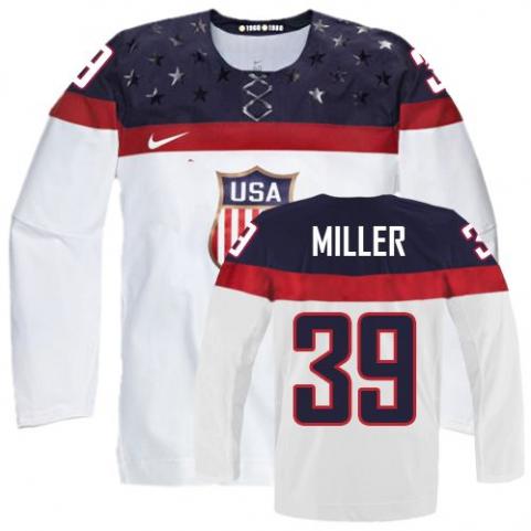 Ryan Miller Team USA Hockey white jersey