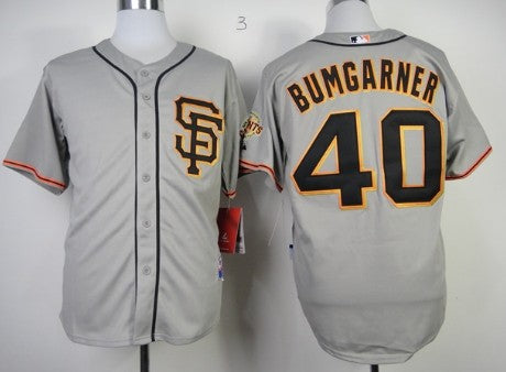 Madison Bumgarner San Francisco Giants gray jersey