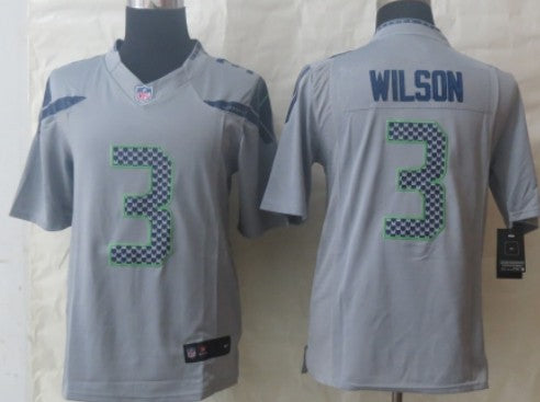 Nike Russell Wilson Seattle Seahawks gray Limited jersey