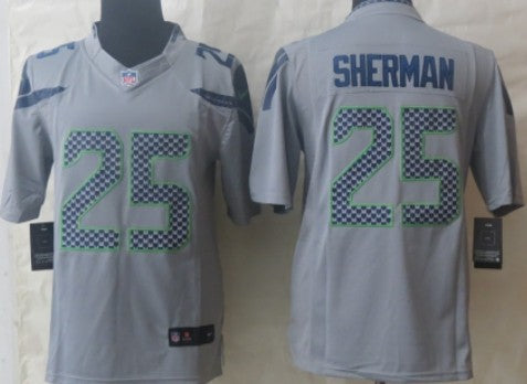 Nike Richard Sherman Seattle Seahawks gray Limited jersey