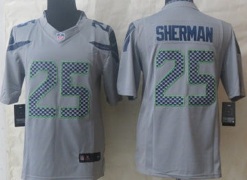 Nike Richard Sherman Seattle Seahawks gray Limited jersey