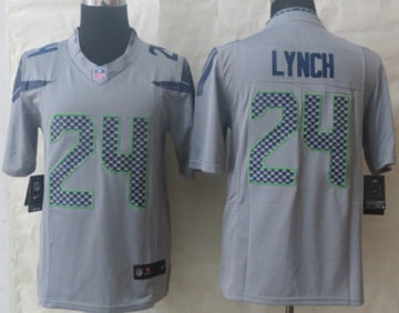 Nike Marshawn Lynch Seattle Seahawks gray Limited jersey