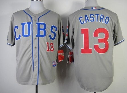 Starlin Castro Chicago Cubs gray jersey