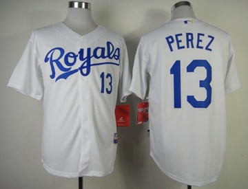 Salvador Perez Kansas City Royals white jersey