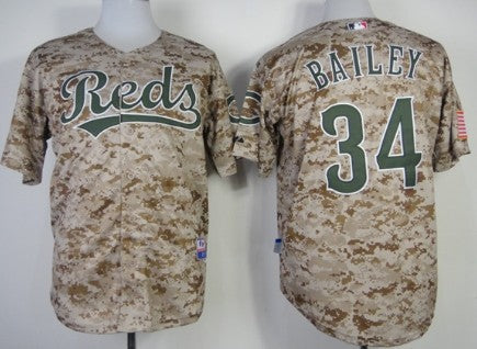 Homer Bailey Cincinnati Reds camo Camo jersey