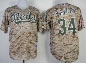 Homer Bailey Cincinnati Reds camo Camo jersey