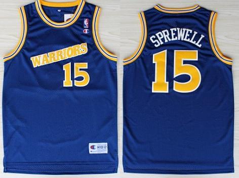 Latrell Sprewell Golden State Warriors blue Throwback jersey