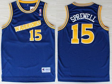 Latrell Sprewell Golden State Warriors blue Throwback jersey