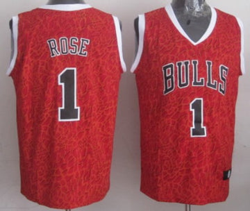 Derrick Rose Chicago Bulls red Fashion jersey