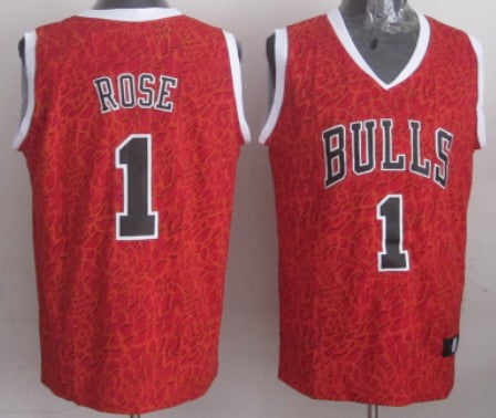 Derrick Rose Chicago Bulls red Fashion jersey
