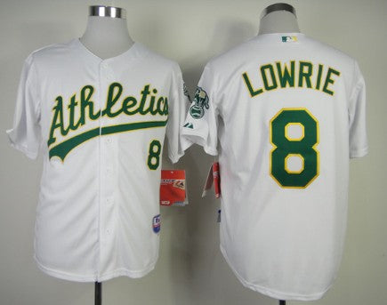 Jed Lowrie Oakland Athletics white jersey