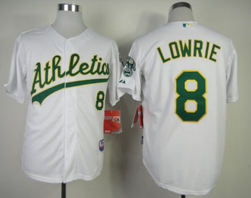 Jed Lowrie Oakland Athletics white jersey