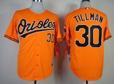 Chris Tillman Baltimore Orioles orange jersey