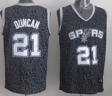 Tim Duncan San Antonio Spurs black Fashion jersey