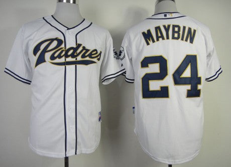 Cameron Maybin San Diego Padres white jersey