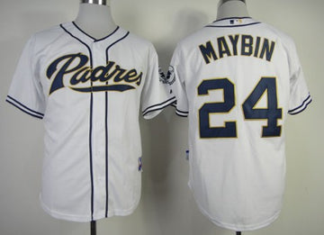 Cameron Maybin San Diego Padres white jersey