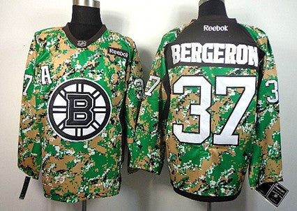 Patrice Bergeron Boston Bruins camo Camo jersey