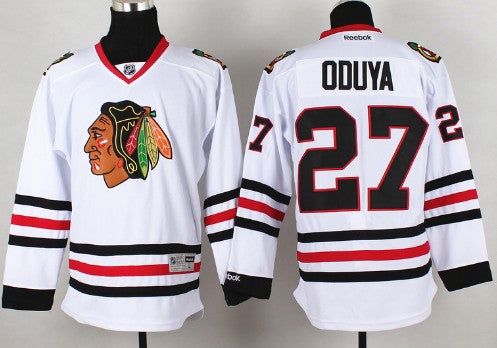 Johnny Oduya Chicago Blackhawks white jersey