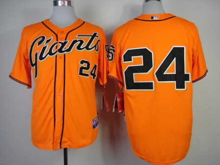 Willie Mays San Francisco Giants orange jersey