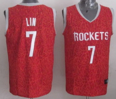 Jeremy Lin Houston Rockets red Fashion jersey