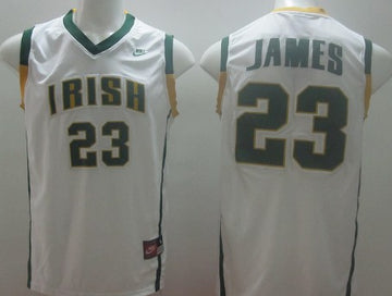 The Lebron James Notre Dame Fighting Irish white jersey