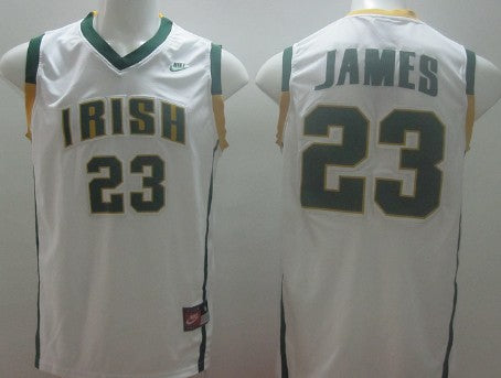 The Lebron James Notre Dame Fighting Irish white jersey
