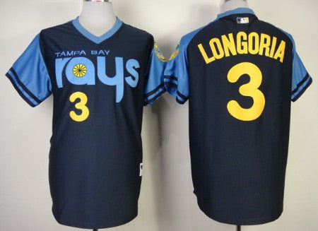 Evan Longoria Tampa Bay Rays navy jersey