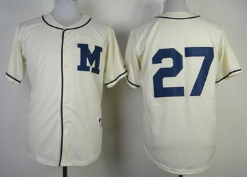 Carlos Gomez Milwaukee Brewers cream jersey