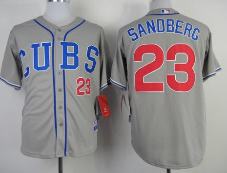 Ryne Sandberg Chicago Cubs gray jersey