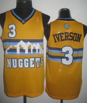 Allen Iverson Denver Nuggets yellow jersey