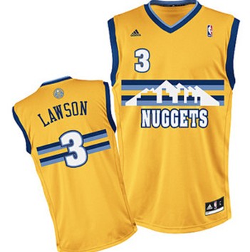 Ty Lawson Denver Nuggets yellow jersey