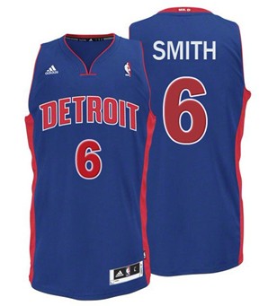 Josh Smith Detroit Pistons blue jersey