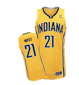 David West Indiana Pacers yellow jersey